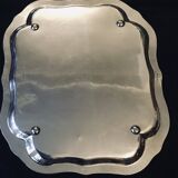 Lined metal service tray