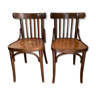 Lot of 2 chairs bistro Fischel - son
