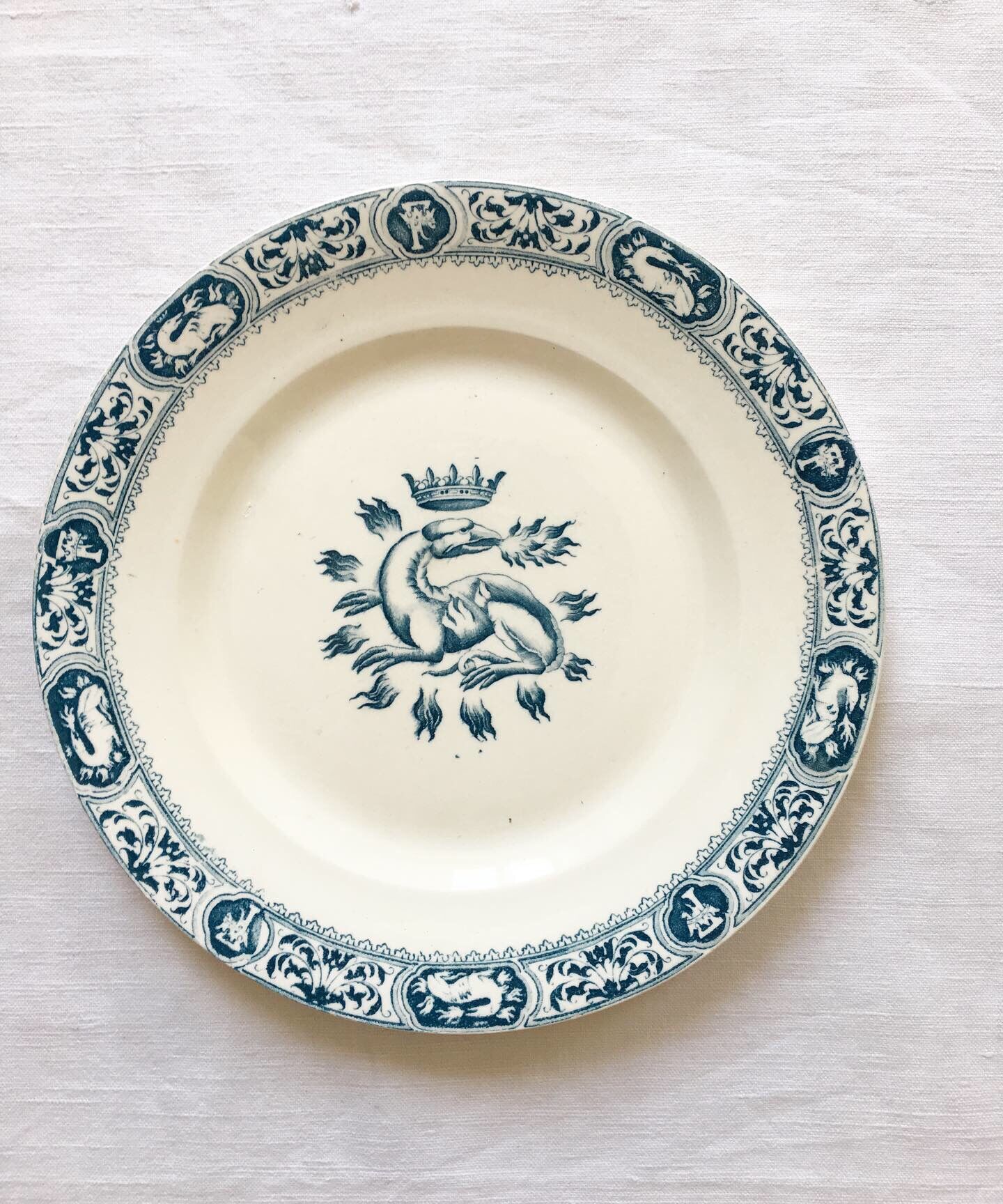6 mismatched Iron Land dessert plates