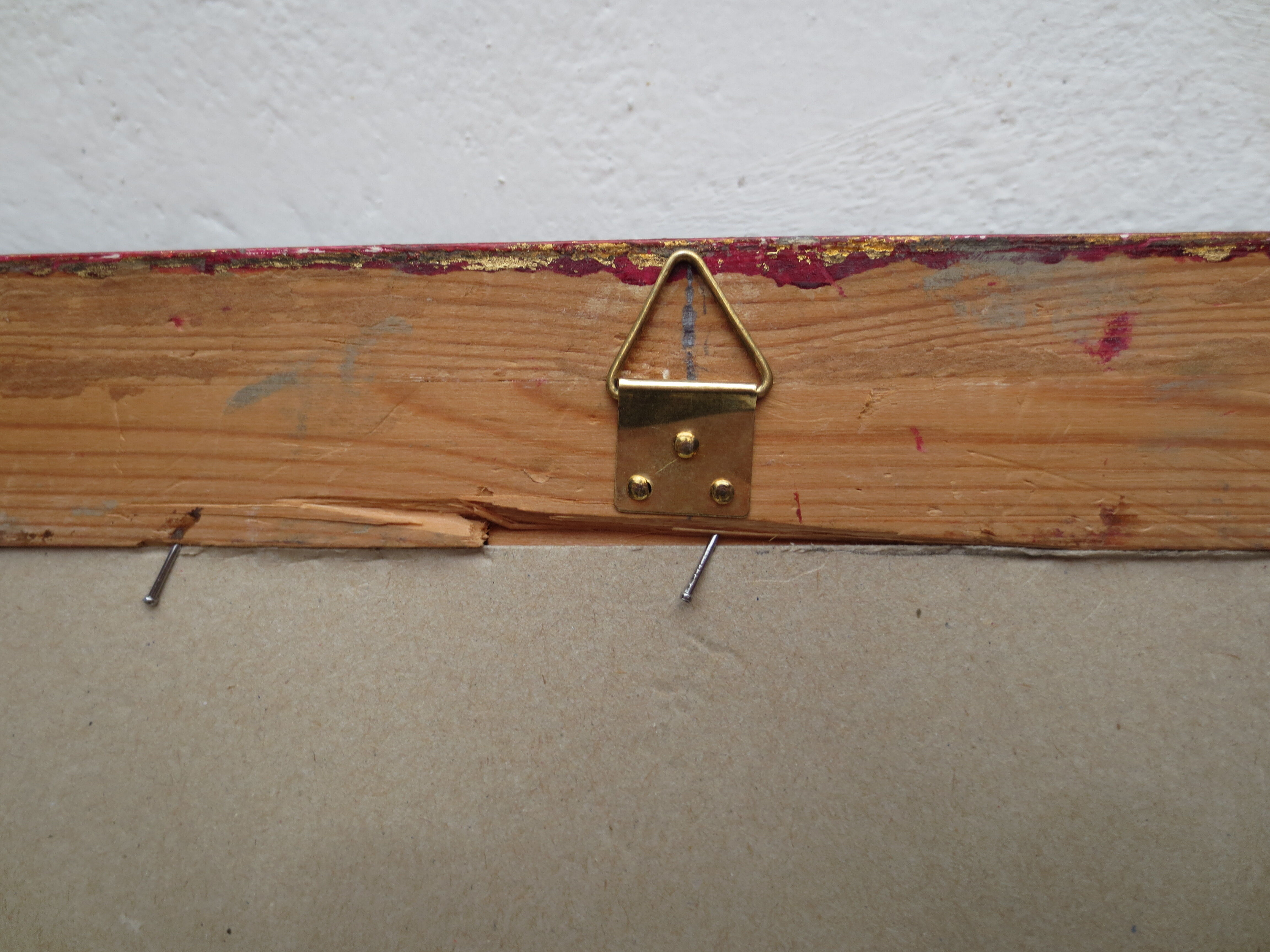 old rectangular mirror aged golden tower