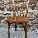 set of 4 Viennese chairs Curved wood Restaurant Paris bistro Fischel Baumann fanett Nr 12 years