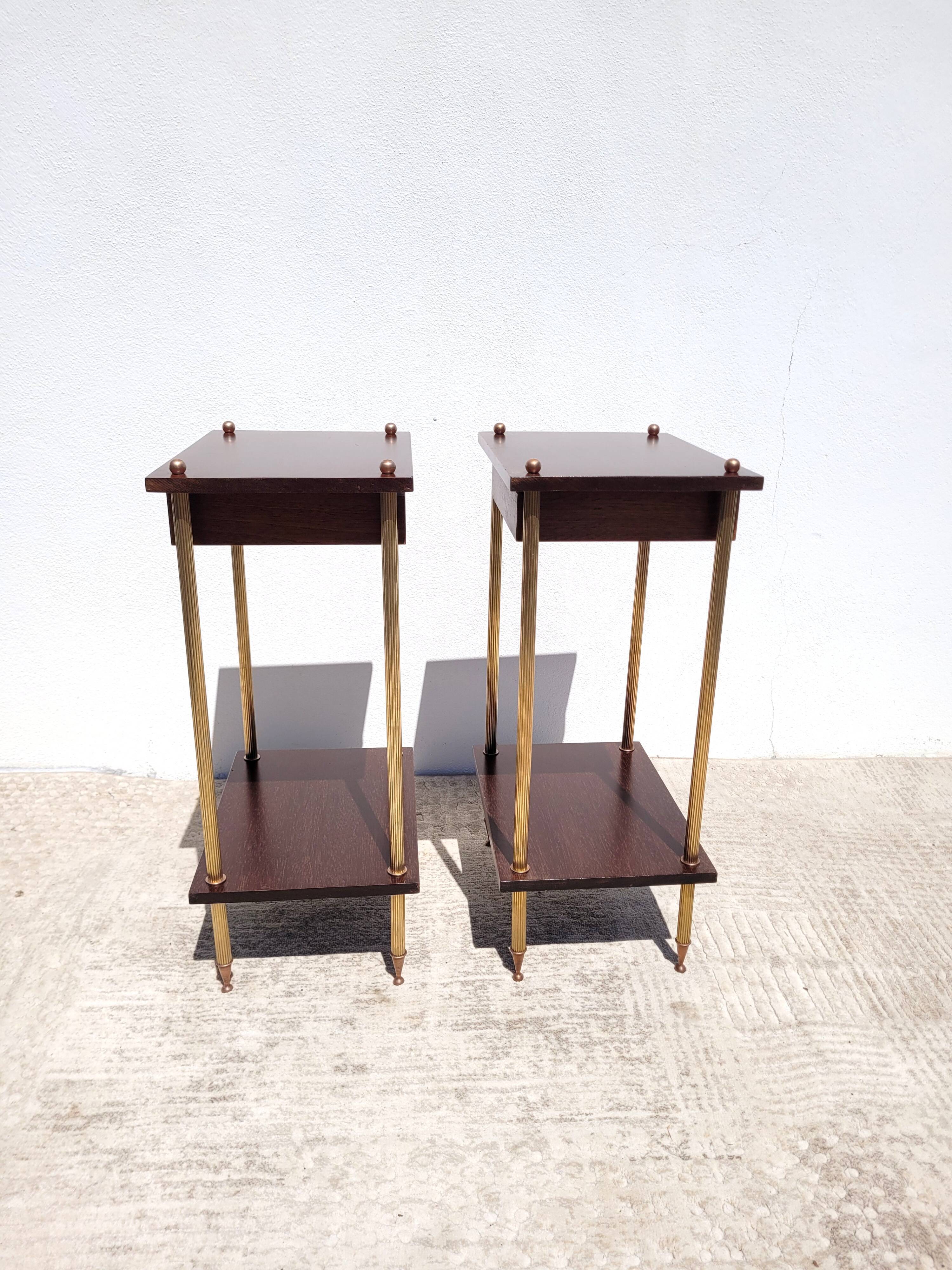 Pair bedside tables 1950