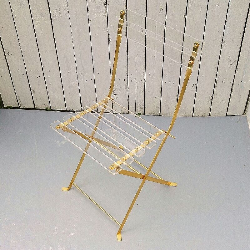 Pair of chairs in methcrylate Yonel Lebovici - Bernard Berthet (No.2)