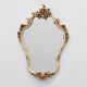 Italian Rococo Style Cream and Gilt Wall Mirror with Shell Crest, 20th Cent