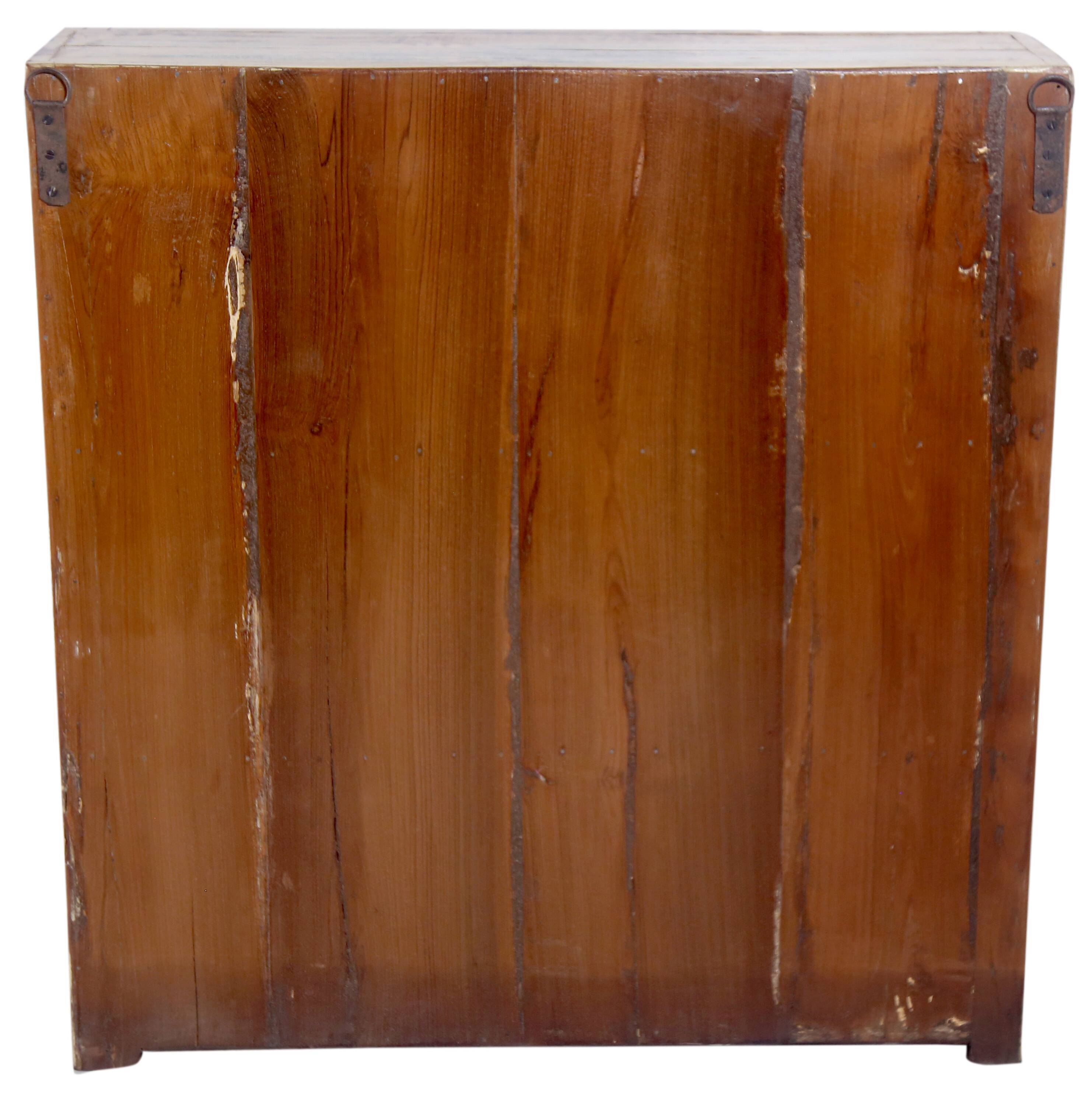 Art Deco wall cabinet in ancient Burmese teak