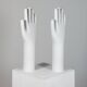 Pair of authentic vintage jewellery displays in industrial porcelain representing hands.