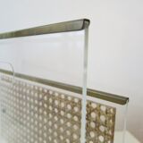 Magazine holder in plexi and cannage