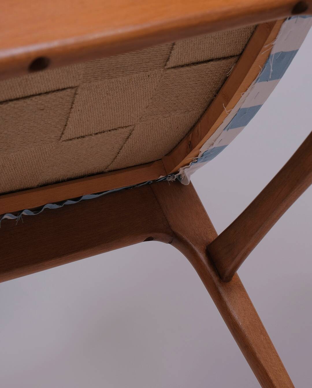 Reupholstered 60s chair