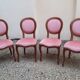 Lot de 4 chaises médaillon de style Louis Philippe
