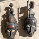 West African Baule Mblo Carved Wooden Masks (1970-1980)