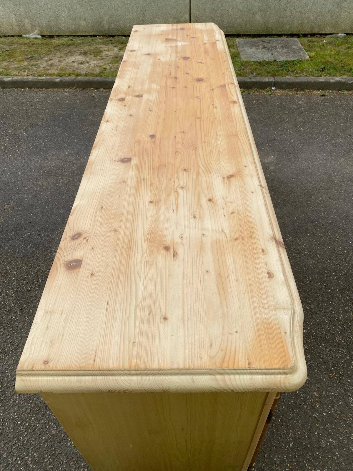 Buffet enfilade anglaise en pin 215cm