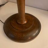 Table lamp wood and wicker