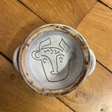 Enameled ceramic pocket emptier signed by Jacques Innocenti