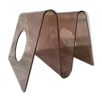 Smoked plexiglass magazine holder Michel Dumas
