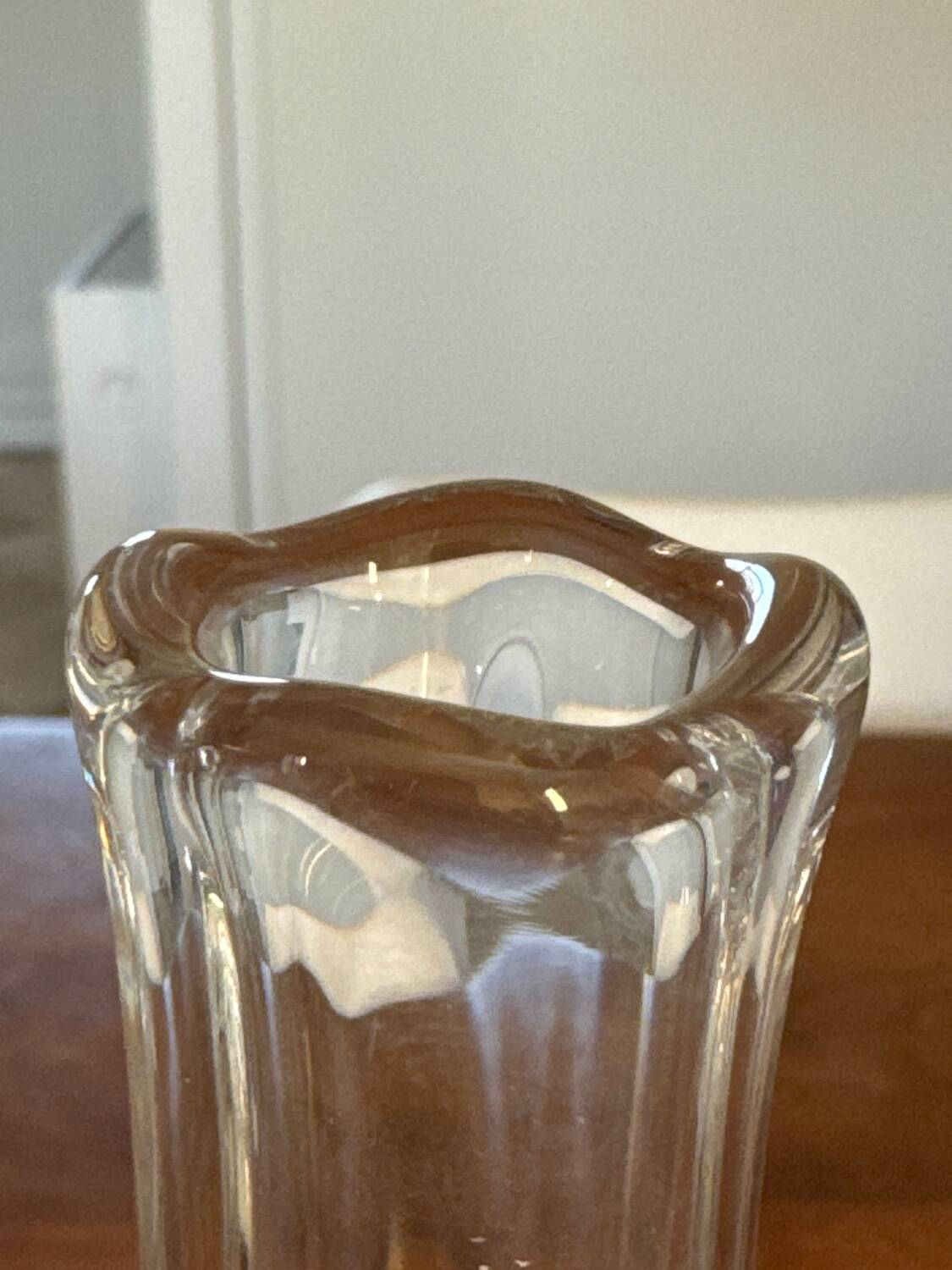 Saint-Louis crystal soliflore – Sculptural design – H 19.5 cm