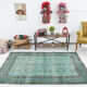 5x7 Handknotted Wool Floral Vintage Tapis Rugs 227x145Cm