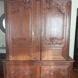 Old sideboard eighteenth oak two bodies