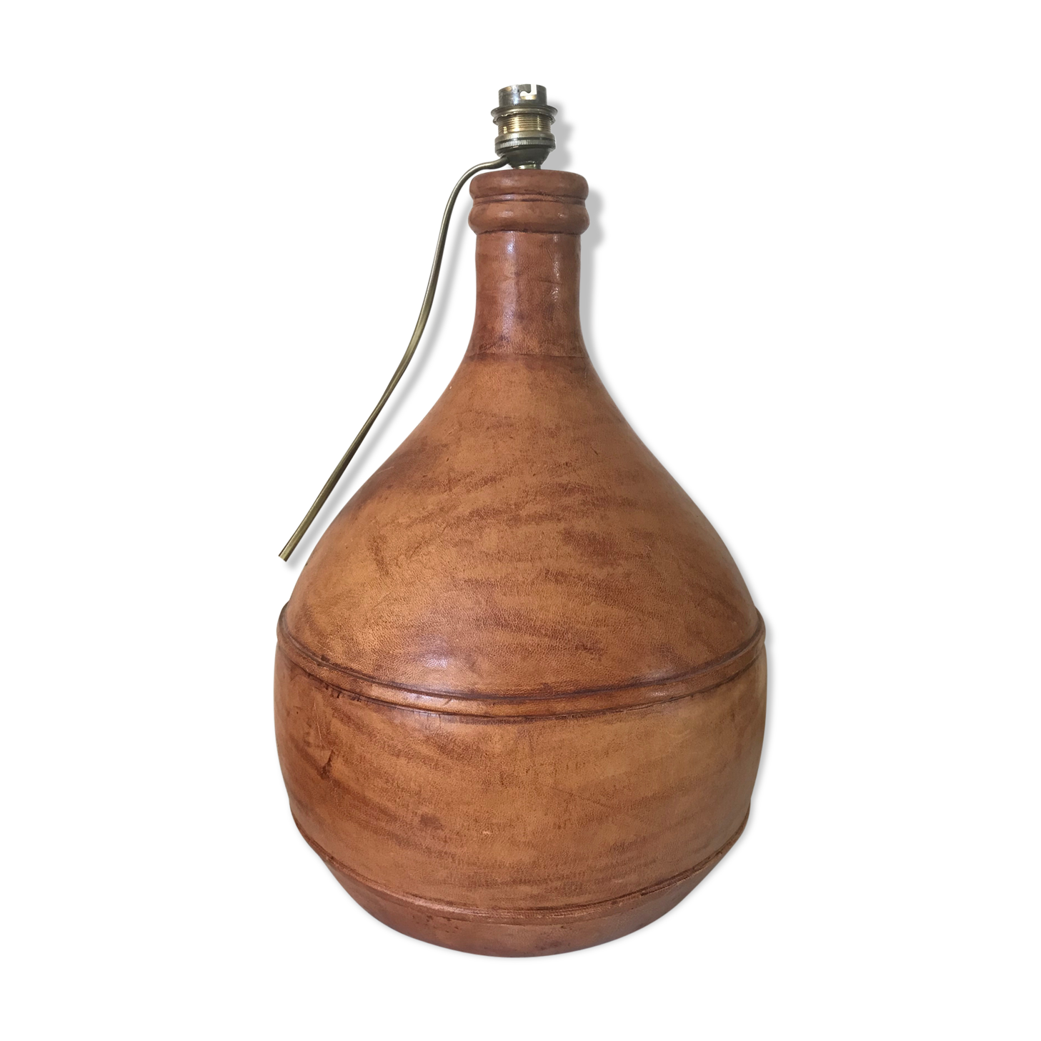 Vintage leather lamp 40 cm