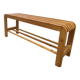 Recycled Solid Wood Shoe Bench with Storage – Ideal for Entryway or Hallway