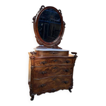 Commode, coiffeuse avec psyché, époque Napoléon III