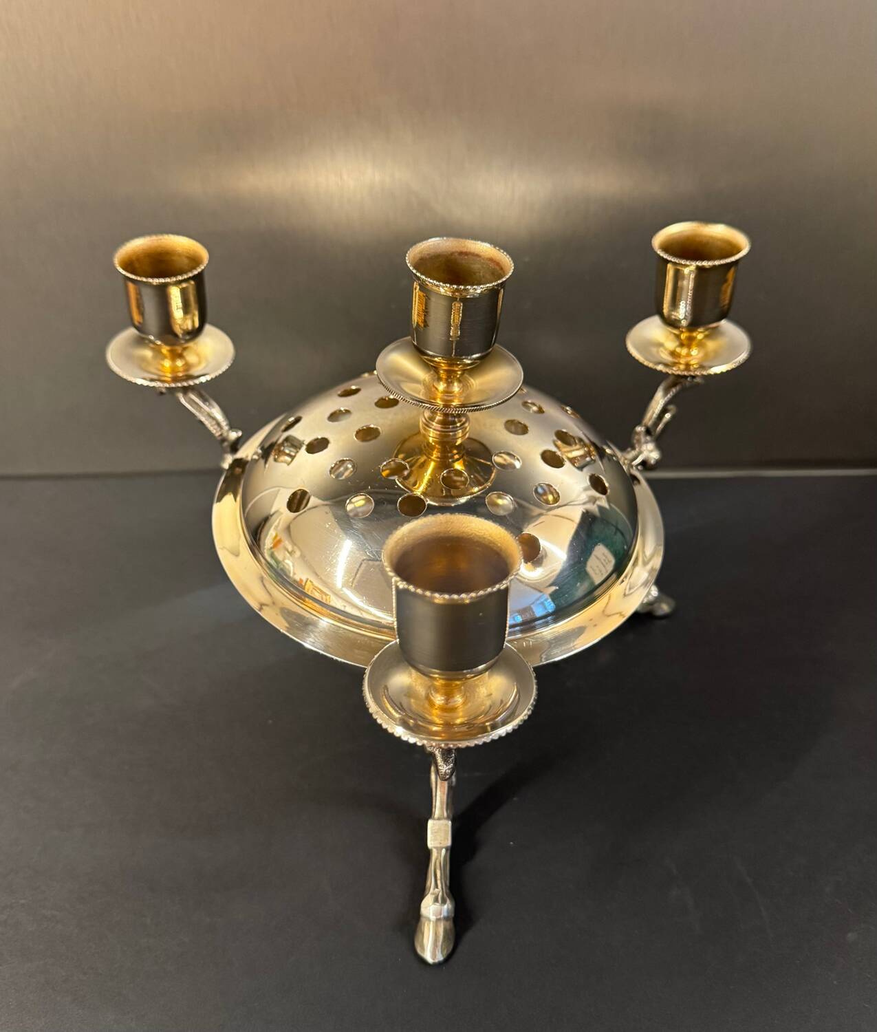 Four-armed, four-legged chandelier, mid-20th century