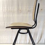 Vintage metal and leatherette chair - 1950s