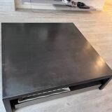 Coffee table in two Max & Moritz modules in black and stainless steel