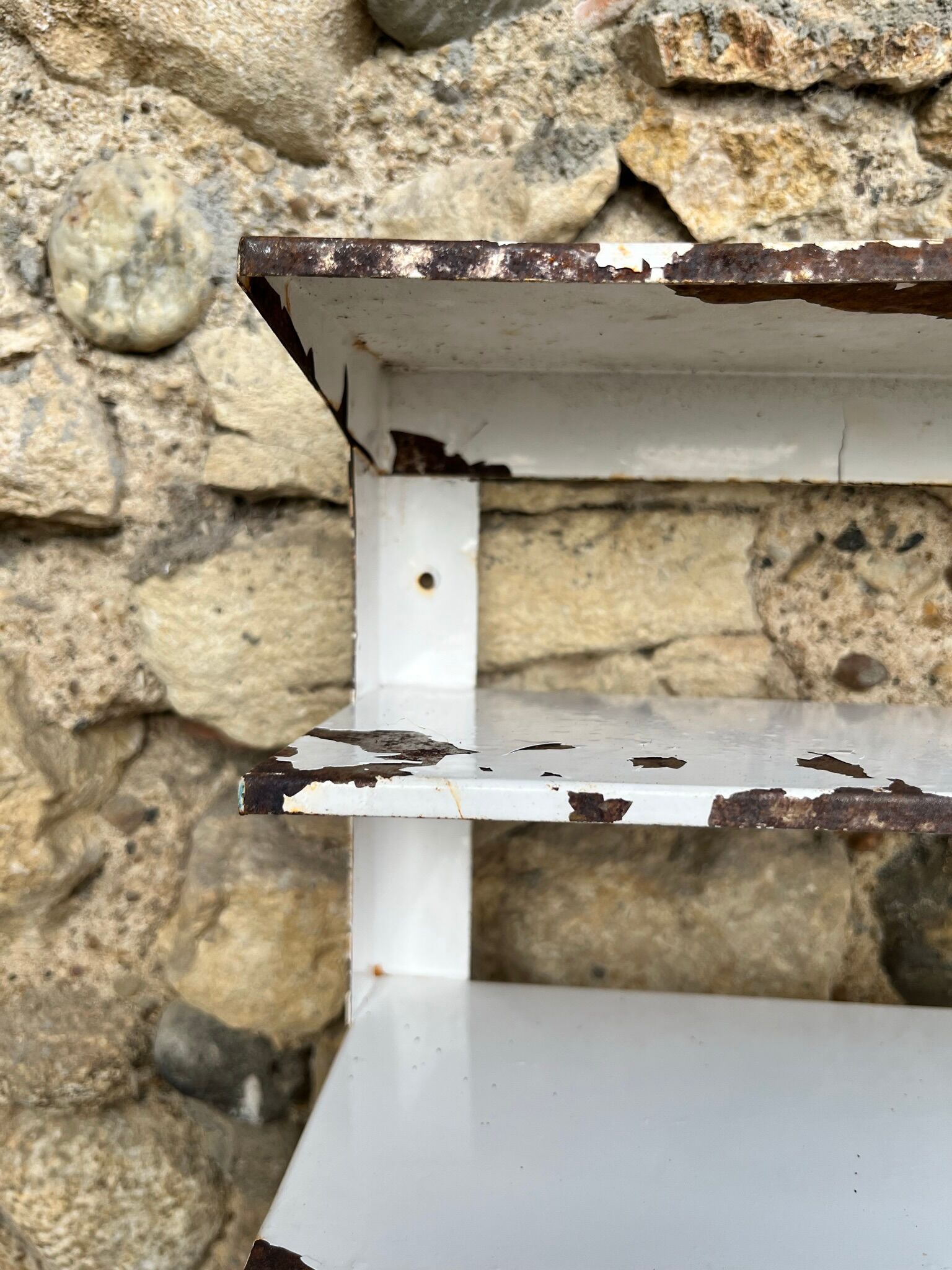 Metal wall workshop shelf