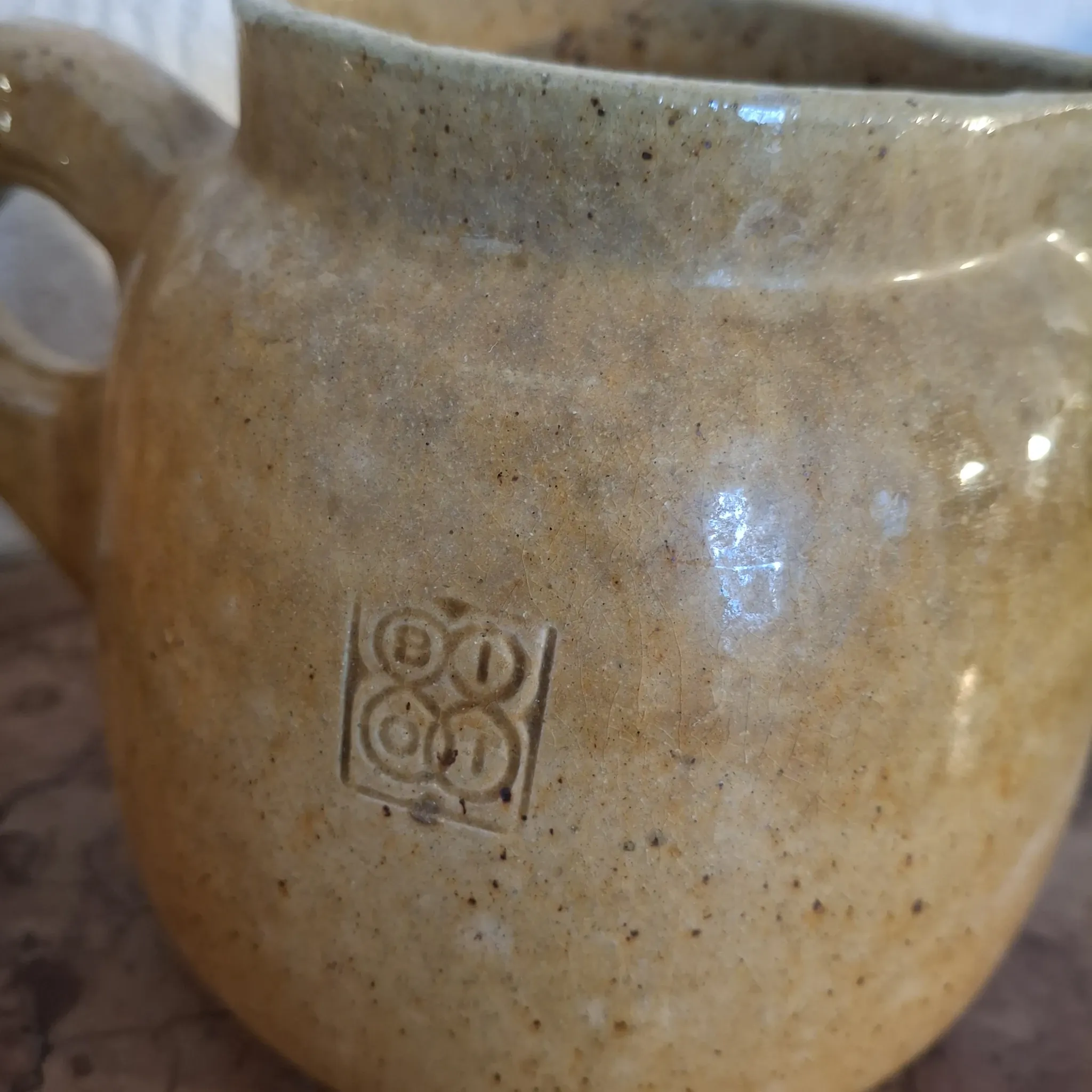 Pair of glazed earthenware jugs from Biot. 1950