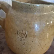 Pair of glazed earthenware jugs from Biot. 1950