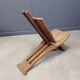 African Ceremonial Chief Chair with table Hand Carved Wood 1960s