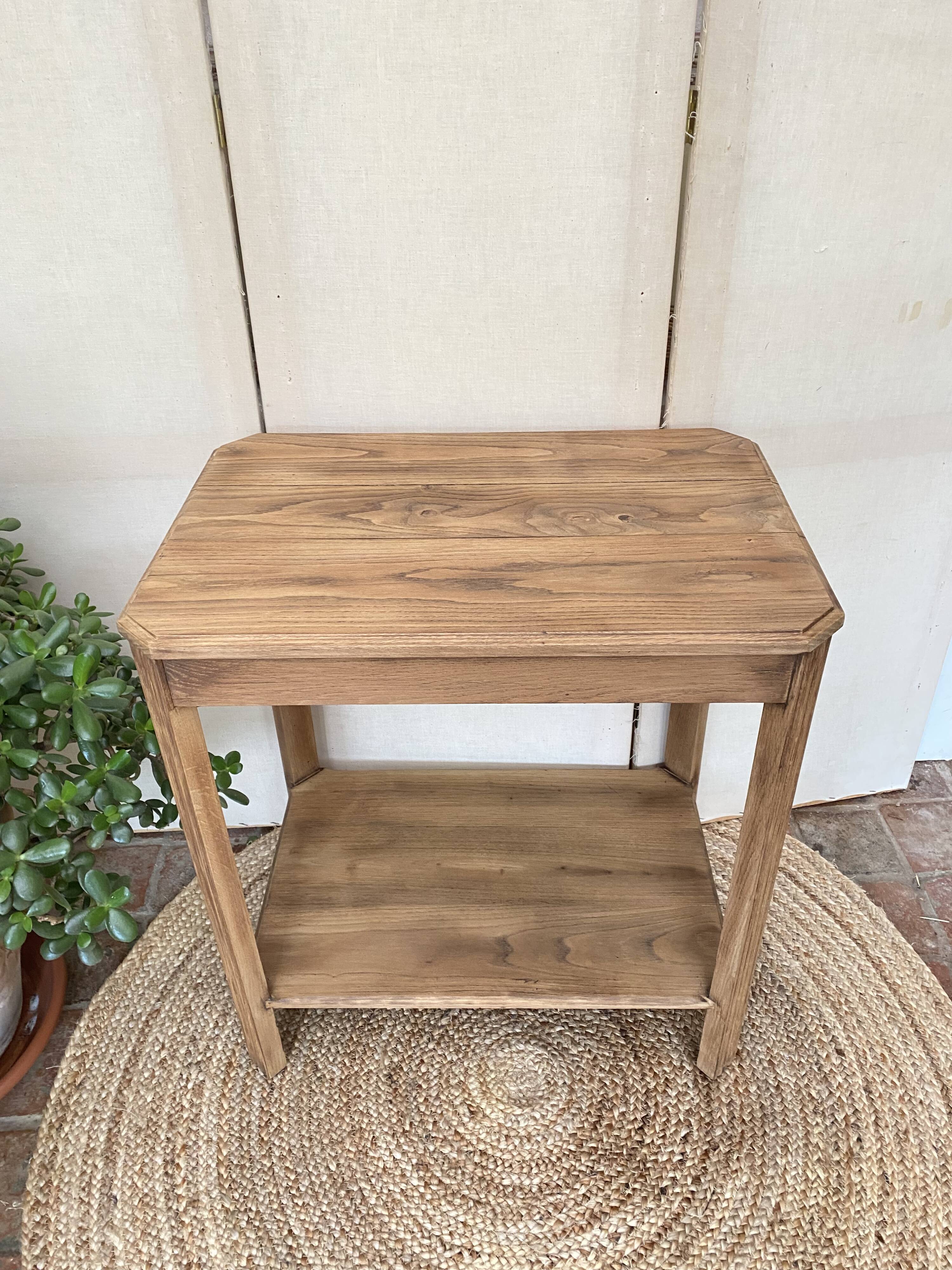 Side table, console in solid oak