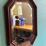 Miroir octogonal en bois - 87x67cm