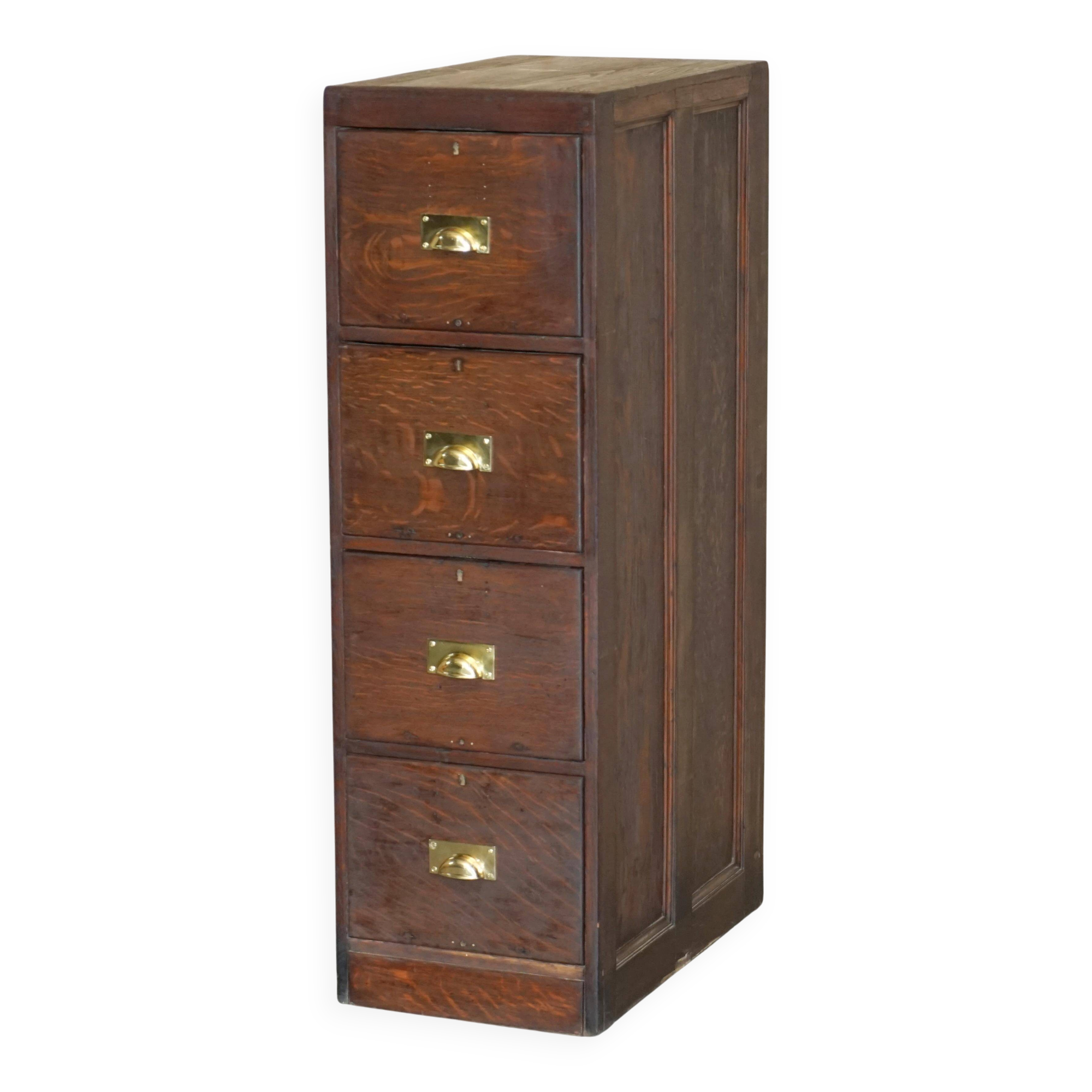 Restored Art Deco oak filing cabinet circa 1920