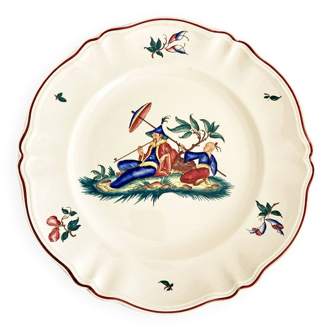 Plat Sarreguemines, motif scène chinoise