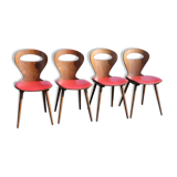 4 chairs Baumann v2 red skai