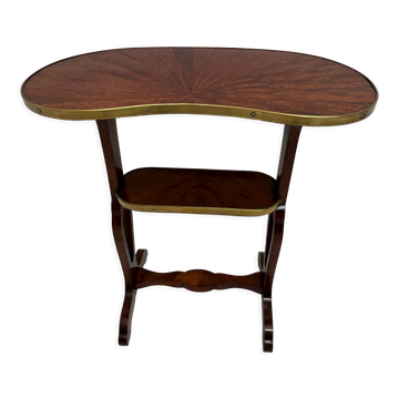 Table desserte rognon en placage d’acajou, style Louis XVI