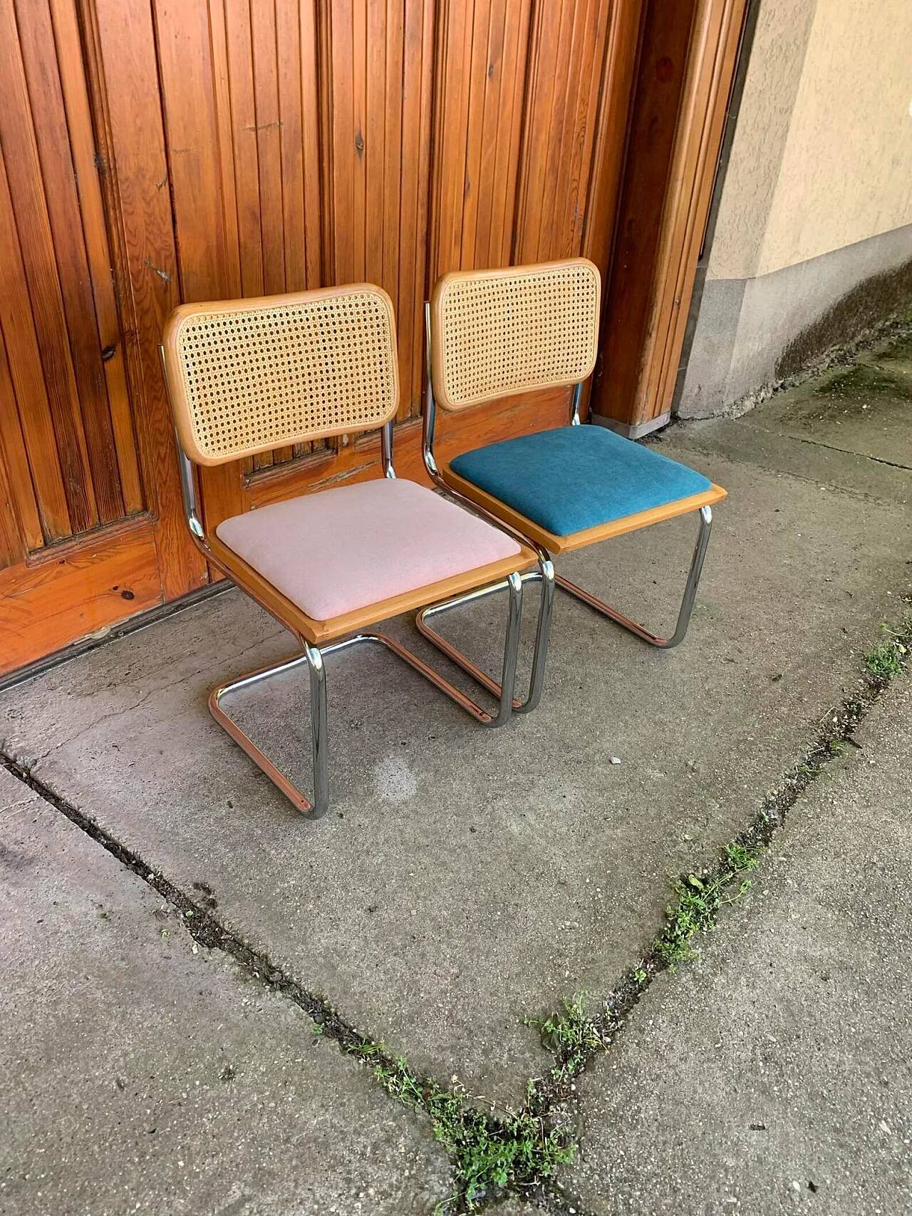 Pair of B32 Cesca chairs by Marcel Breuer, 1970s