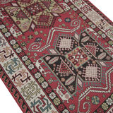 Tapis afghan Soumakh traditionnel en laine rouge Rug-122x183cm