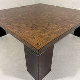 Danish coffee table in wenge end-grain mosaic Tranekaer Denmark