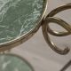 Vintage 1950s golden brass and glass coffee table Italian design