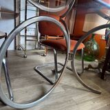 Vintage 70s smoked glass dining table