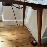 Vintage floor lamp with wooden shelf 50'