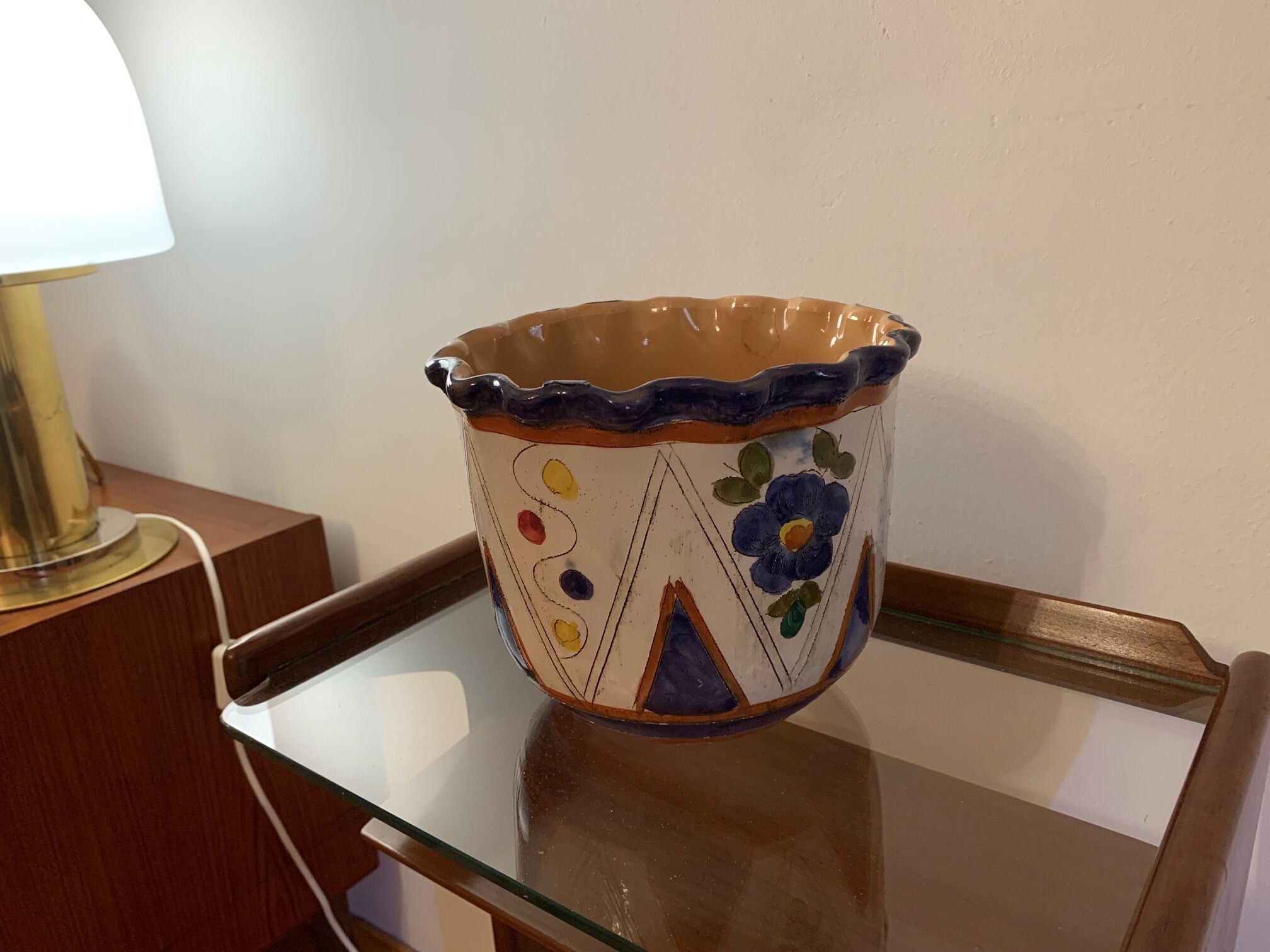 Ceramic pot pot, Spain, 1960s.