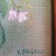 Painting oil painting bouquet wood frame signed pagano