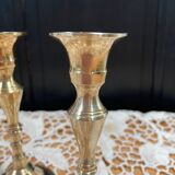 Set of 2 brass candle holders