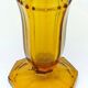 Art Deco vase, honey glass, Val Saint Lambert, Belgium, 1960s