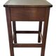 Tabouret bois marron teint 1940 avec casier meuble d'appoint décoration cuisine atelier véranda