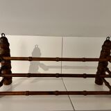 Old wooden towel rack