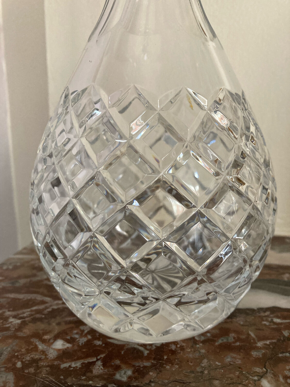 Cut crystal carafe